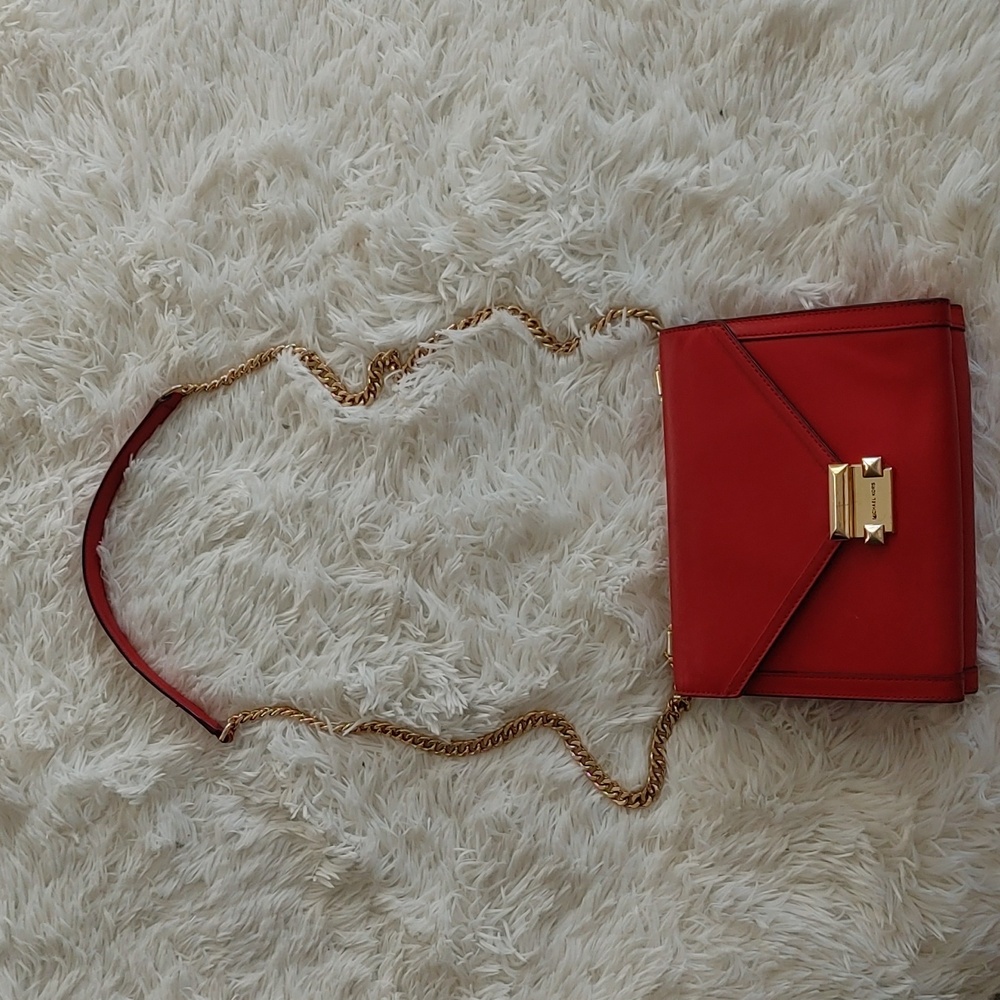 Michael Kors Whitney Red Leather Bag - Picture 16 of 16